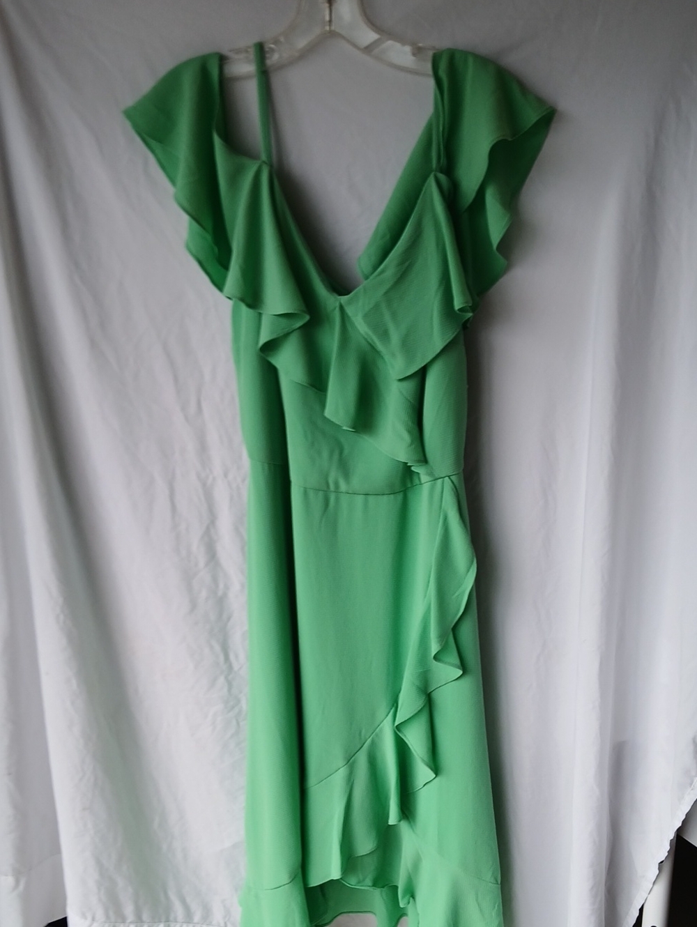 22. London Times Green Ruffle High-Low Dress